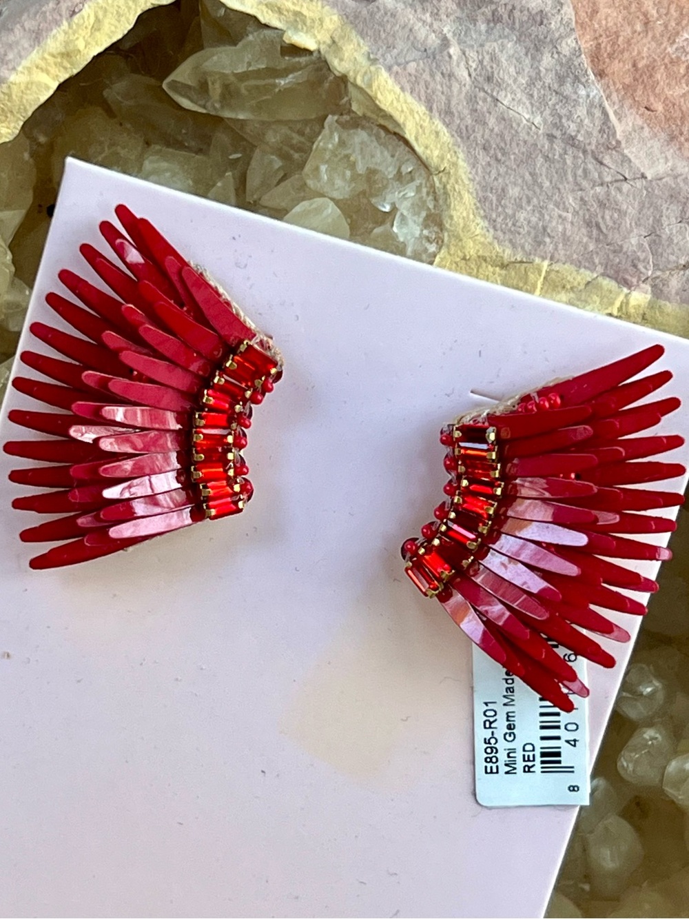 NWT Mignonne Gavigan Mini Gem Madeline Earrings Red